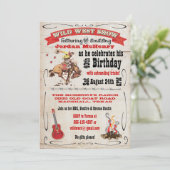 Uitnodigingsposter voor verjaardagsfeestje in Wild Kaart (Staand voorkant)