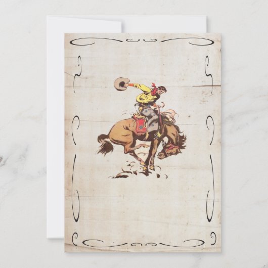 Uitnodigingsposter voor verjaardagsfeestje in Wild Kaart (Achterkant)