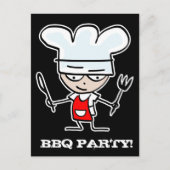 Uitnodigingsprogramma BBQ-partij briefkaarten | Ca (Voorkant)
