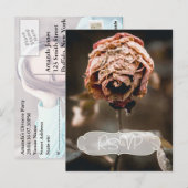 Uitnodigingsreactie voor scheidingsfeest met foto briefkaart (Voorkant / Achterkant)