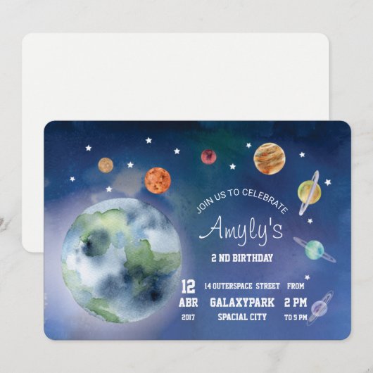 Uitnodigingsruimte en -planten kaart (Voorkant / Achterkant)