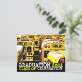 Uitnodigingsschool voor afgestudeerden 7 kaart (Staand voorkant)