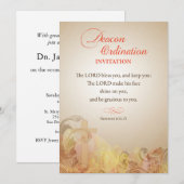 Uitnodigingsscripts voor deacon Ordination Kaart (Voorkant / Achterkant)