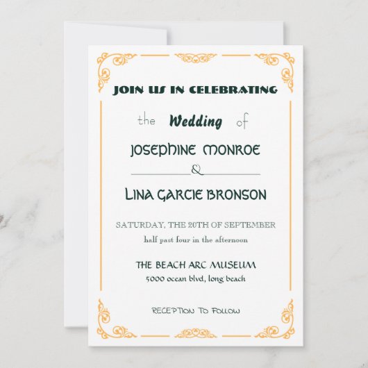 Uitnodigingssjablonen Kaart (Voorkant)