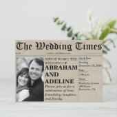 Uitnodigingsstijl voor kranten () kaart (Staand voorkant)