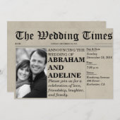 Uitnodigingsstijl voor kranten () kaart (Voorkant / Achterkant)