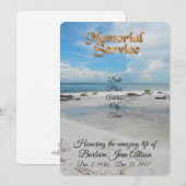 Uitnodigingsstrand voor Memorial Service Kaart (Voorkant / Achterkant)