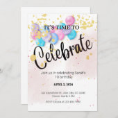 UITNODIGINGSTEMPLATE OM TE VIEREN KAART (Voorkant / Achterkant)