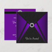 Uitnodigingstemplate voor alle gelegenheden in zwa kaart (Voorkant / Achterkant)