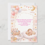 Uitnodigingstemplate voor babyfeestje dat bewerkt  kaart (Achterkant)