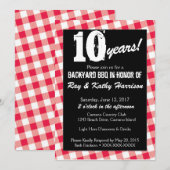 Uitnodigingstemplate voor jubileum picknick in de  kaart (Voorkant / Achterkant)