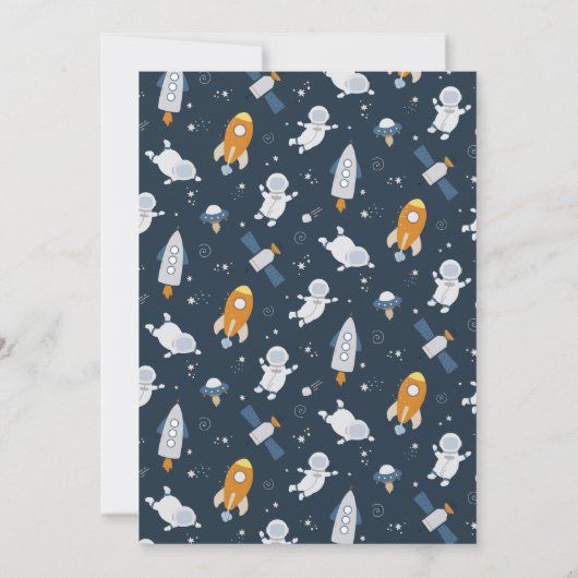 Uitnodigingsthema buitenruimte 1e verjaardag kaart (Achterkant)