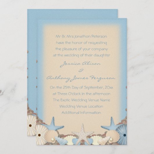 Uitnodigingstransplaat bestemming kaart (Voorkant / Achterkant)