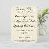 Uitnodigingsverklaring voor liefdesweddenschappen kaart (Staand voorkant)