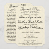 Uitnodigingsverklaring voor liefdesweddenschappen kaart (Voorkant / Achterkant)