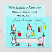 Uitnodigingsziekenhuisontwerp voor verpleegsters kaart (Voorkant / Achterkant)