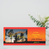 Uitnodigingszonnescherm voor de Pensioenpartij Kaart (Staand voorkant)