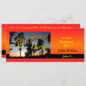 Uitnodigingszonnescherm voor de Pensioenpartij Kaart (Voorkant / Achterkant)