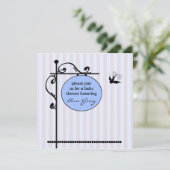 Uitnodigingtemplate voor babyfeestje kaart (Staand voorkant)