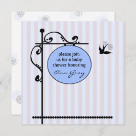 Uitnodigingtemplate voor babyfeestje kaart