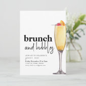 Uitnodigingtemplate voor Brunch en Bubbel Feestje Kaart (Staand voorkant)