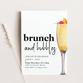 Uitnodigingtemplate voor Brunch- en Bubbelsparty Kaart