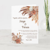 Uitnodigingtemplate voor een rustieke trouwdag (Voorkant)