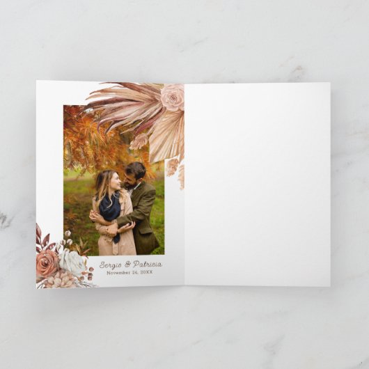 Uitnodigingtemplate voor een rustieke trouwdag (Binnen)