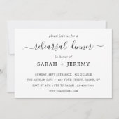 Uitnodigingtemplate voor repetitie diner 01 kaart (Voorkant)