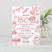 Uitnodigingtemplate voor verjaardagsfeestje op Hal Kaart (Staand voorkant)