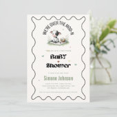 Uitnodigingtemplates voor online koebelletjes baby kaart (Staand voorkant)