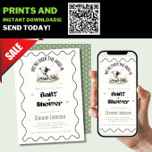 Uitnodigingtemplates voor online koebelletjes baby kaart