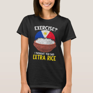 Uitoefening die ik dacht dat je zei: extra rijst, t-shirt