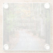 Uitoefening en goede voornemens glazen onderzetter (Achterkant)