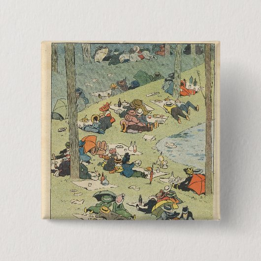 Uitoefening van de culinaire kunsten vierkante button 5,1 cm (Voorkant)