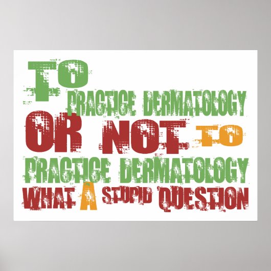 Uitoefening van de dermatologie poster (Voorkant)