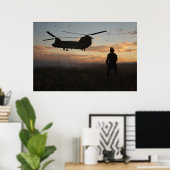 Uitoefening van de luchtaanvalsvluchten poster (Thuiskantoor)