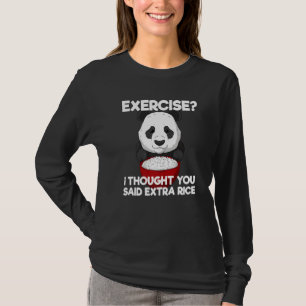 Uitoefening van extra rijsttraining in Panda Pun-t T-shirt