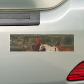Uitoefening van koninklijke paarden (paardenkunst) bumpersticker (Op auto)