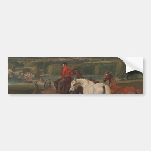 Uitoefening van koninklijke paarden (paardenkunst) bumpersticker (Voorkant)