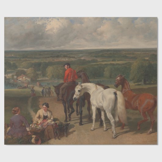 Uitoefening van koninklijke paarden (paardenkunst) cadeaupapier (Vlak)