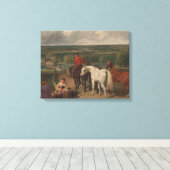 Uitoefening van koninklijke paarden (paardenkunst) canvas afdruk (Insitu (Houten vloer))