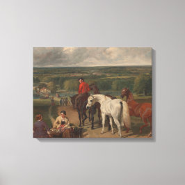 Uitoefening van koninklijke paarden (paardenkunst) canvas afdruk