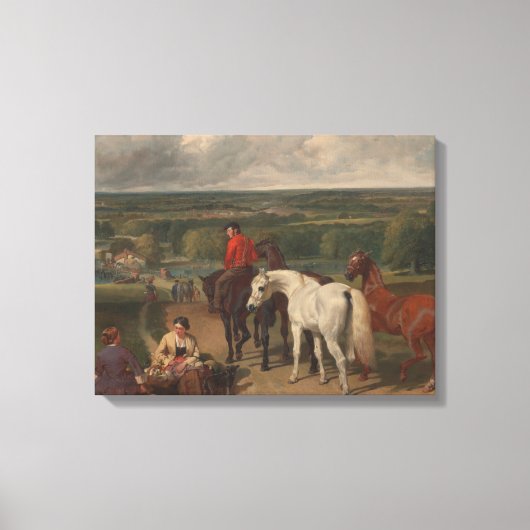 Uitoefening van koninklijke paarden (paardenkunst) canvas afdruk (Voorkant)