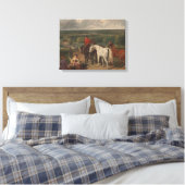 Uitoefening van koninklijke paarden (paardenkunst) canvas afdruk (Insitu (Slaapkamer))