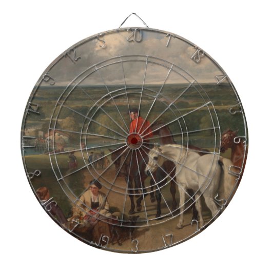 Uitoefening van koninklijke paarden (paardenkunst) dartbord (Voorkant)