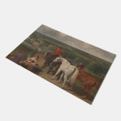 Uitoefening van koninklijke paarden (paardenkunst) deurmat (Schuin)