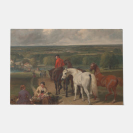 Uitoefening van koninklijke paarden (paardenkunst) deurmat
