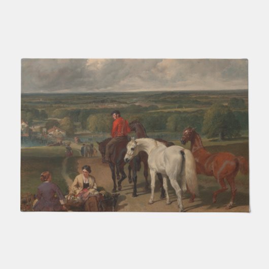 Uitoefening van koninklijke paarden (paardenkunst) deurmat (Voorkant)