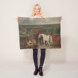 Uitoefening van koninklijke paarden (paardenkunst) fleece deken